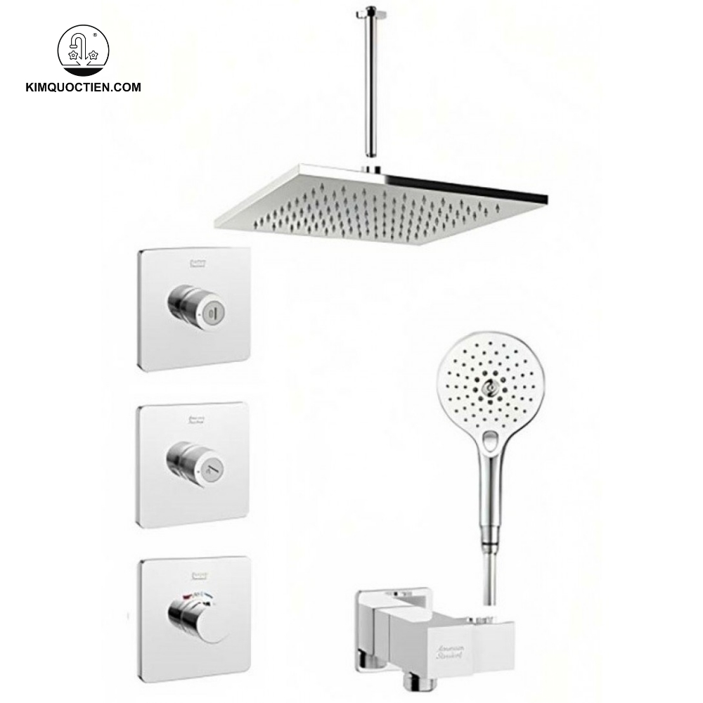 Thiết kế âm tường giúp sen tắm American Standard đem lại tính thẩm mỹ cao cho không gian
