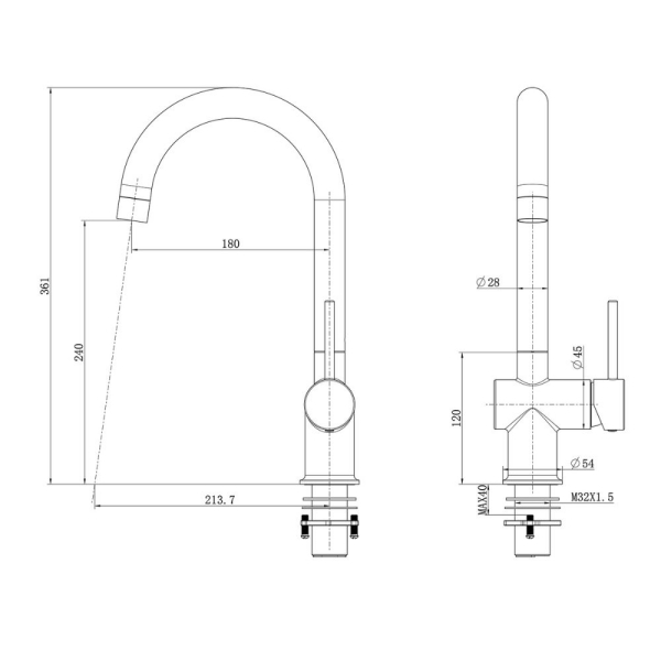 Vòi rửa bát Kluger KLF0021C