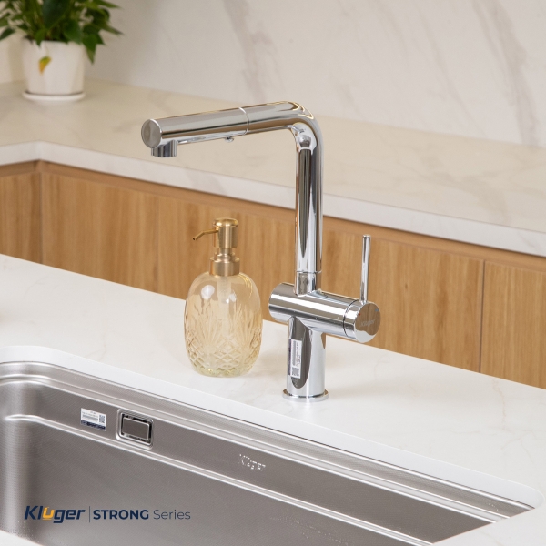 Vòi rửa bát Kluger KLF0034C thiết kế chắn chắn, hiện đại