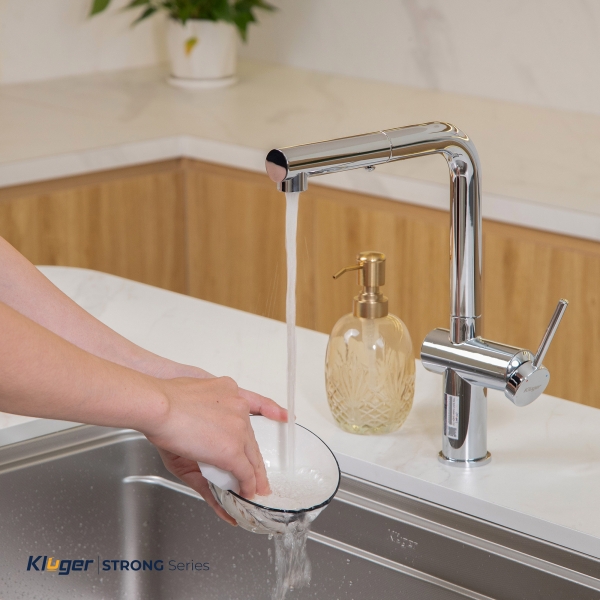 Vòi rửa bát Kluger KLF0034C làm sạch hiệu quả vết bẩn cứng đầu