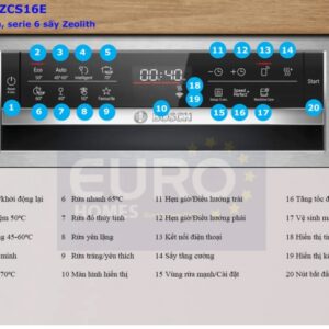 Máy rửa bát bán âm SMI6ZCS16E series 6