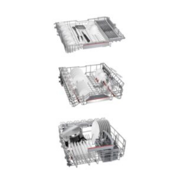 Cấu trúc Máy rửa bát bán âm SMI6ZDS49E series 6 có 3 giàn rửa