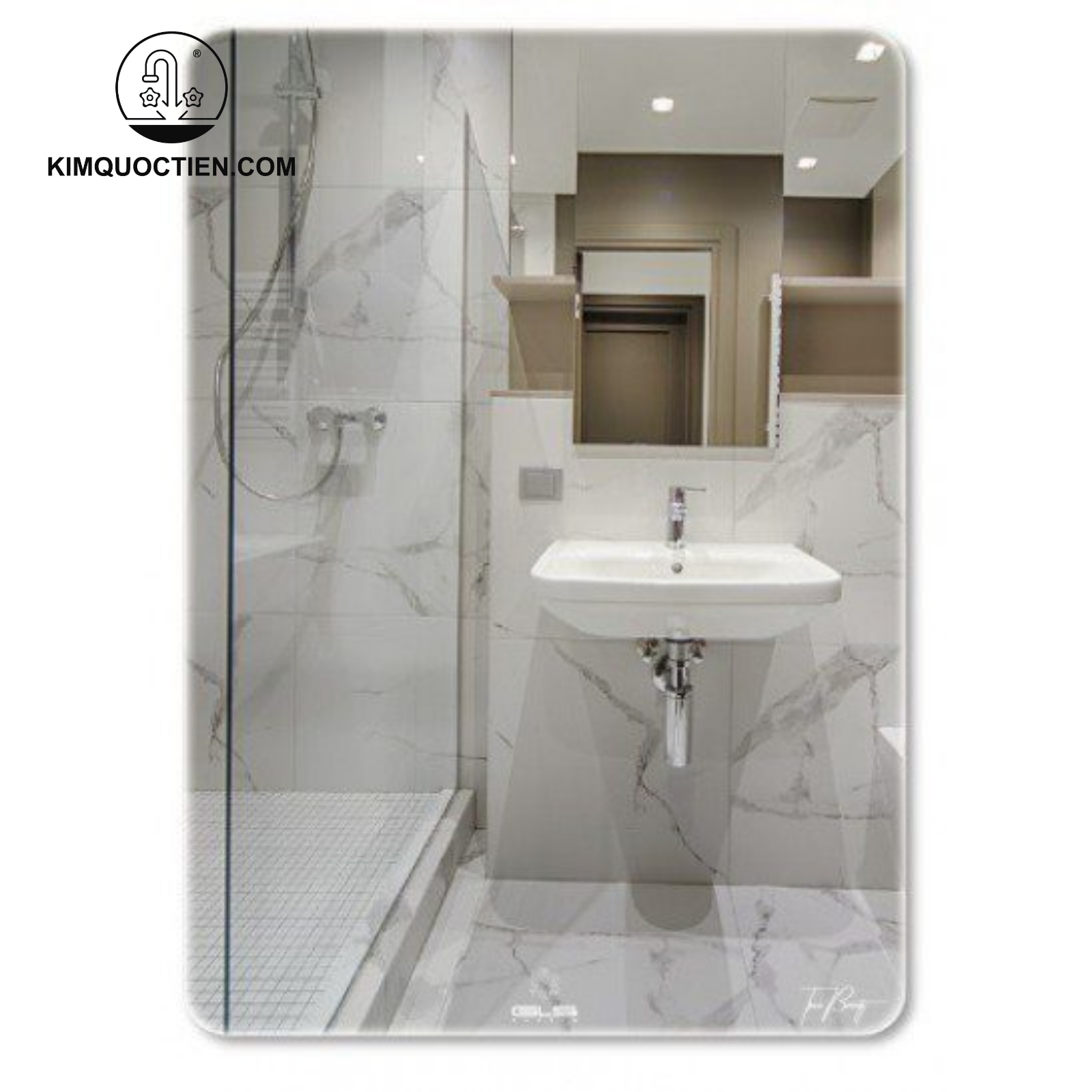 Gương GLS S00R10 Chữ Nhật 45x60cm nhật 5 lớp tráng bạc, khung hợp kim nhôm.