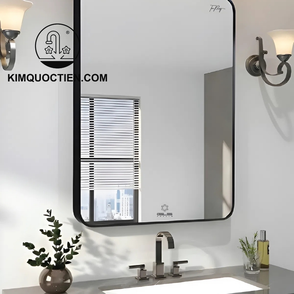 Gương LED ánh sáng rõ, phôi gương Guardian, công tắc cảm ứng chạm tiện lợi cho sinh hoạt hằng ngày.