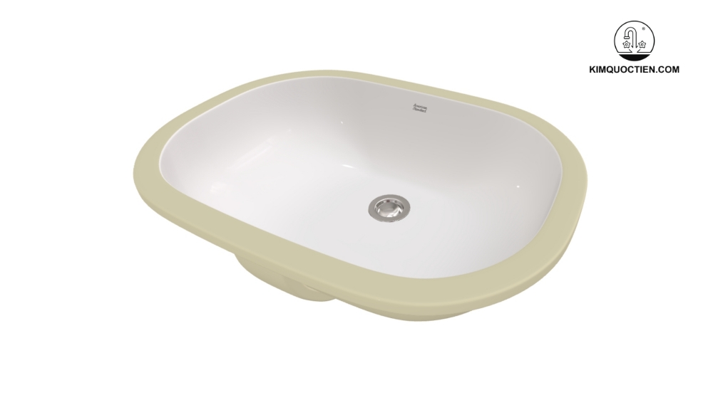 Lavabo âm bàn AMERICAN 0458-WT sang trọng, gọn gàng và dễ vệ sinh