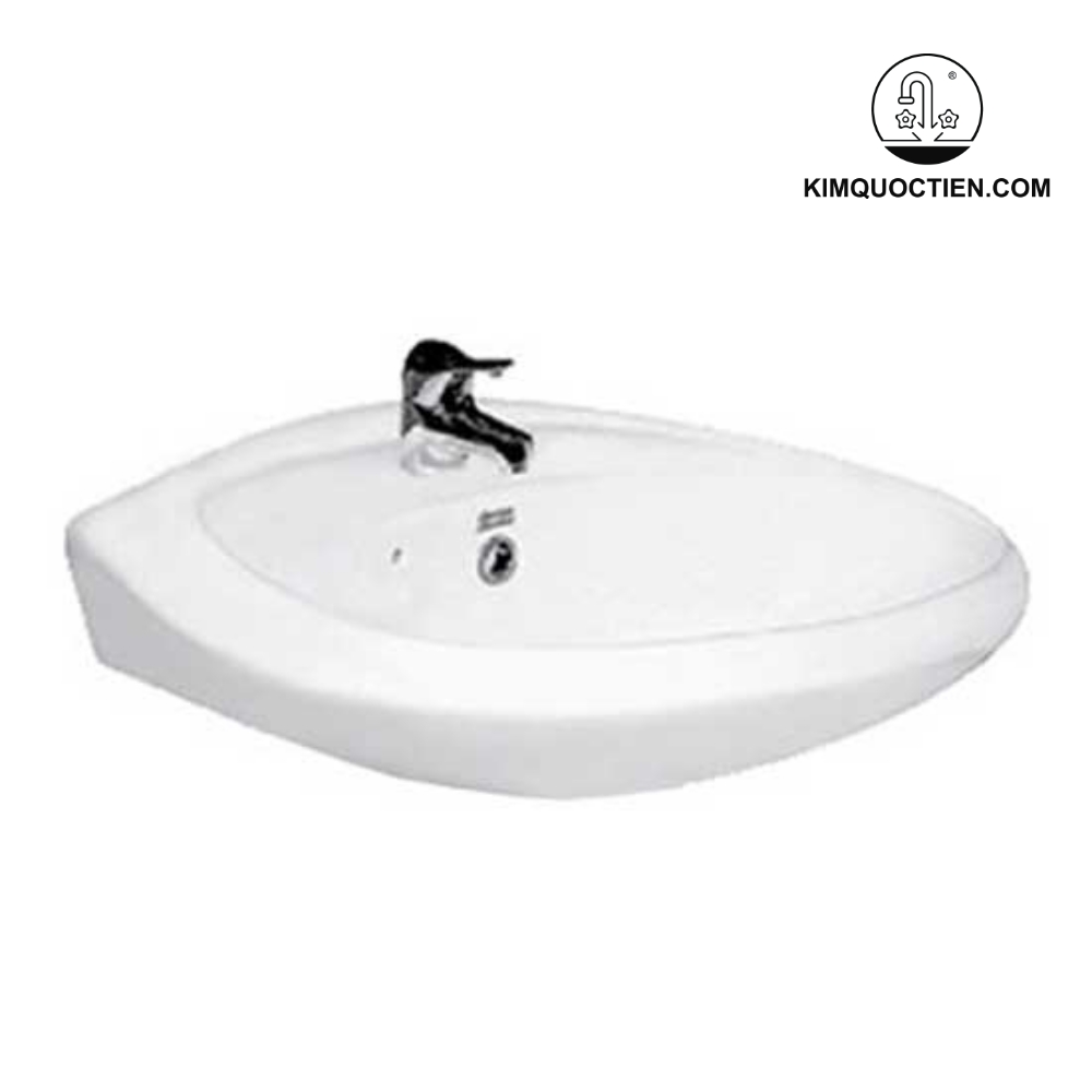 Lavabo VF-0969.1H nhỏ gọn, men sáng bóng, treo tường tiết kiệm diện tích