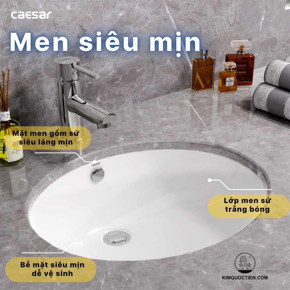 Lavabo Caesar L5115 âm bàn, hiện đại và tiện nghi