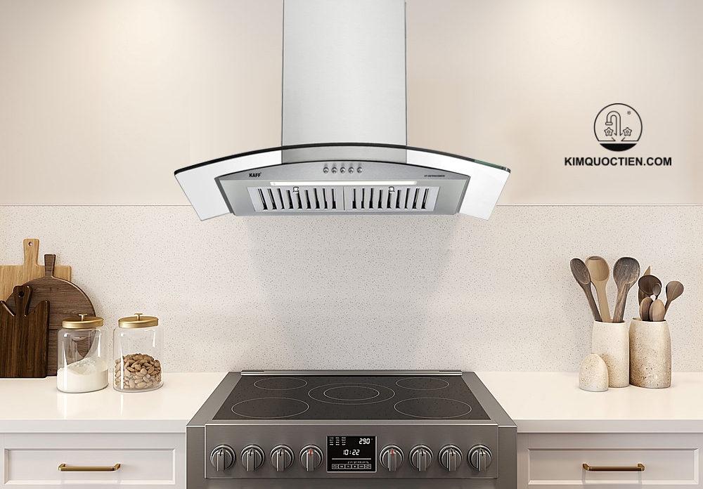 Thiết kế kính cong hiện đại, hút sạch mùi nhanh và êm ái