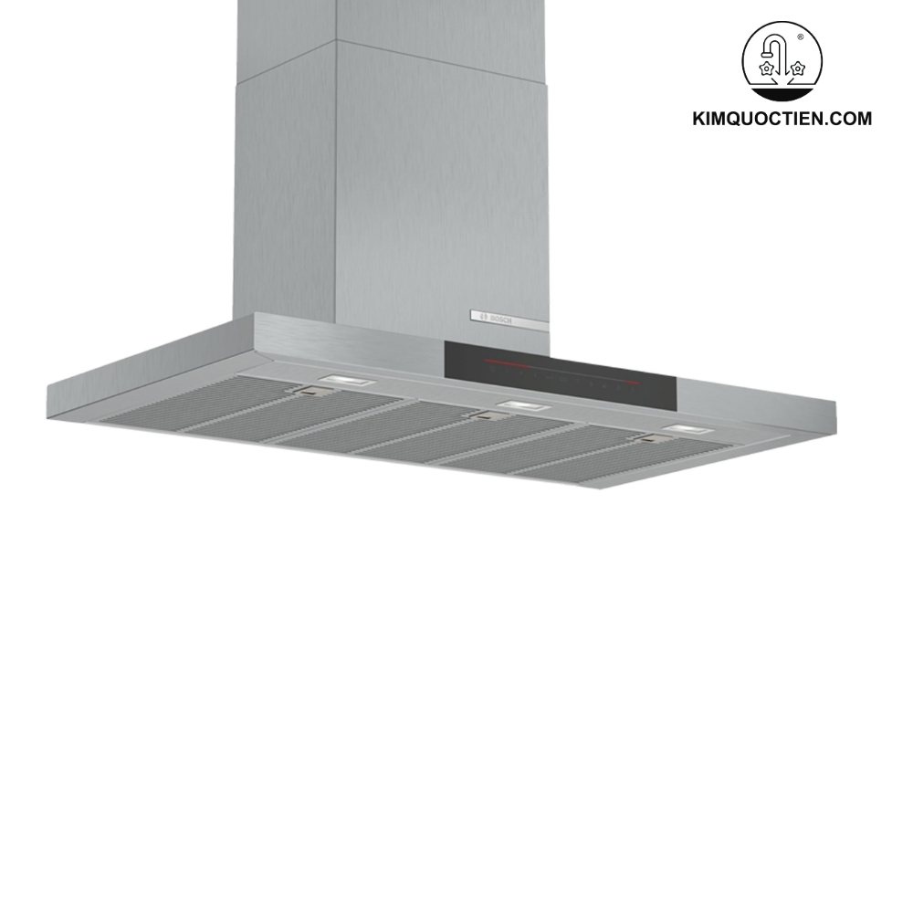 Máy hút mùi Bosch DWB98JQ50B có dạng chữ T ngược, tạo điểm nhận cho không gian