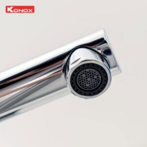 Vòi rửa bát dây rút Konox Stream Smart Chrome có hệ thống cấp nước luôn bền bỉ