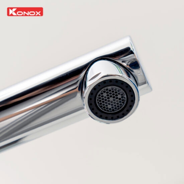 Vòi rửa bát dây rút Konox Stream Smart Chrome có hệ thống cấp nước luôn bền bỉ