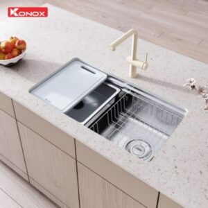 Chậu rửa bát Konox phong cách Nhật bề mặt mịn Tari 780SM