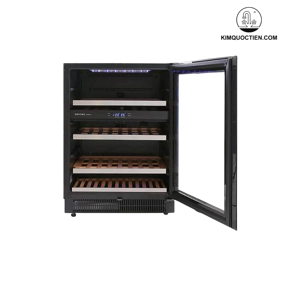 Kaff KF–WC01 có dung tích chứa đến 56 chai đáp ứng tốt nhu cầu sưu tầm rượu