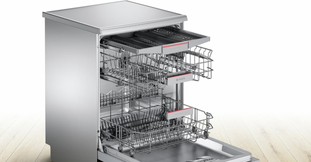 Máy rửa bát độc lập SMS46MI01G series 4 có dung tích rửa 13 bộ bát đĩa châu Âu