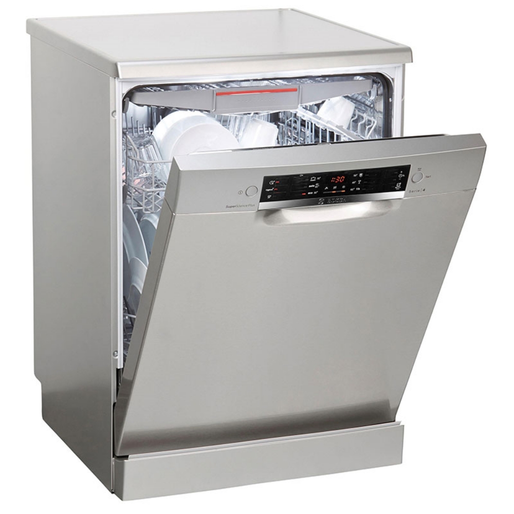 Máy rửa bát độc lập SMS46MI07E series 4 tích hợp hệ thống Dosage Assistant hỗ trợ phân phối viên rửa một cách chính xác