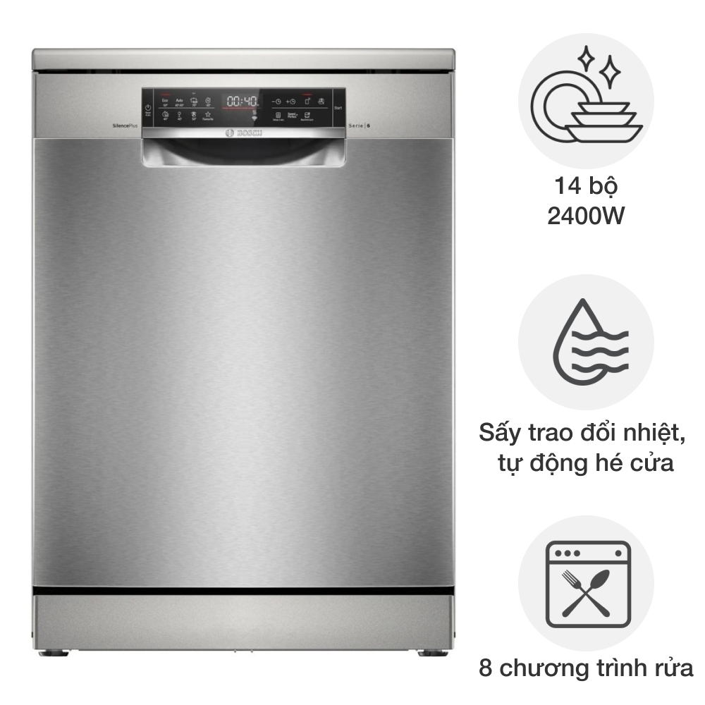 SMS6ECI04E được trang bị 8 chương trình rửa