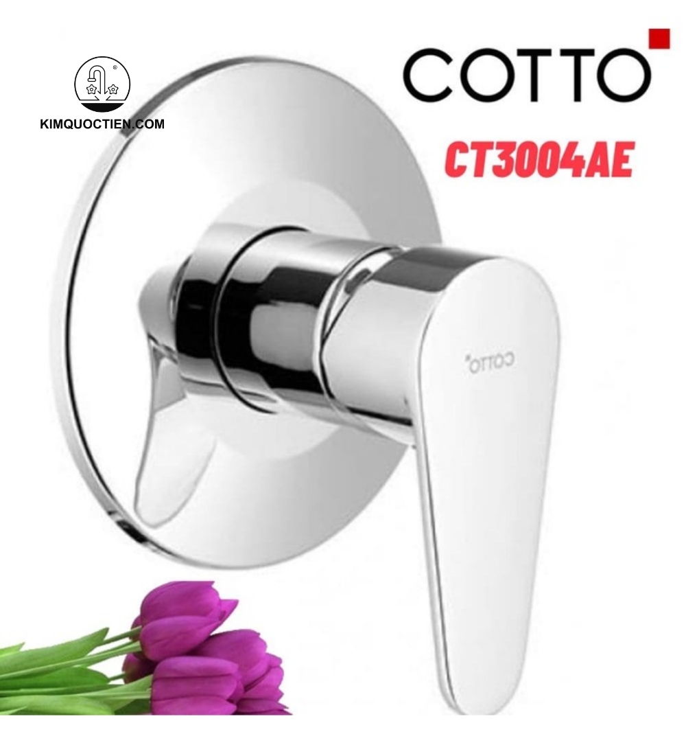 Sen tắm âm tường COTTO CT3004AE có lớp mạ Nickel–Chrome mang lại bề mặt sáng bóng