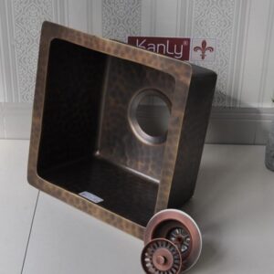 Chậu lavabo dương vành Kanly bằng đồng BCS157