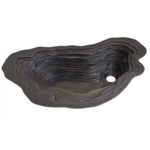 Chậu lavabo Kanly BS005 âm bàn đồng thau