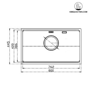 Chậu rửa bát chống xước KONOX Dekor 8044SU Workstation Sink