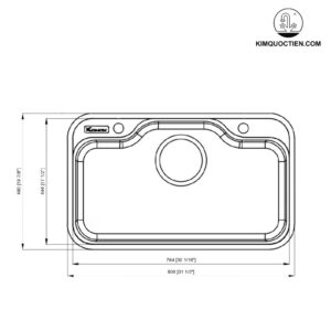 Chậu rửa bát chống xước KONOX Dekor 8048SU Workstation Sink