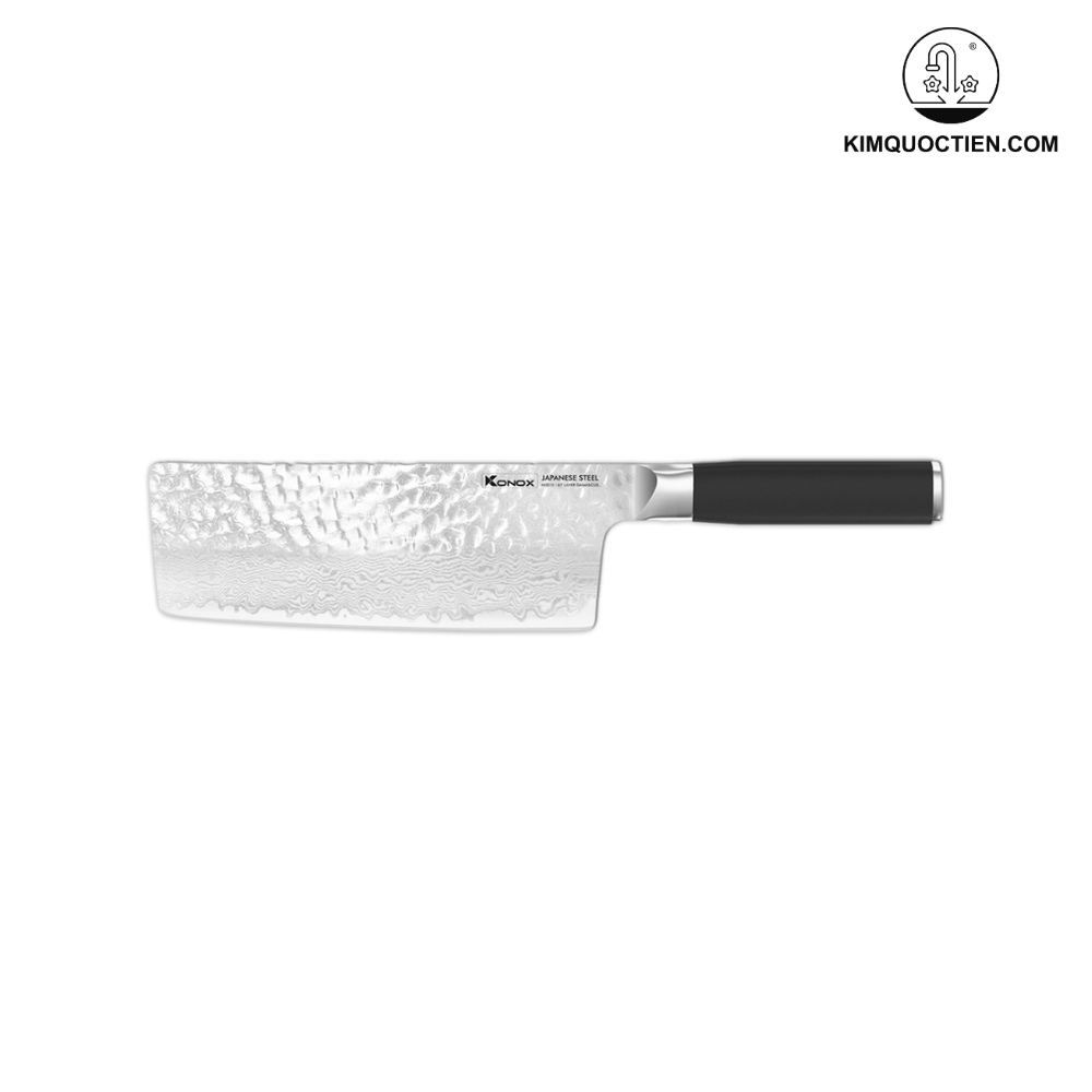 Dao thái thép Nhật Damascus KONOX Eiko Chopper Series 7″