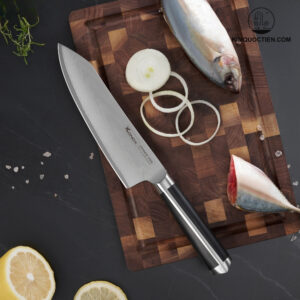 Dao thép Nhật Damascus KONOX Eiko Deba Series 7″ Deba Knife