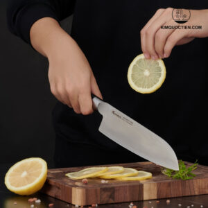 Dao đa năng thép Nhật Damascus KONOX Eiko Santoku Series 7″