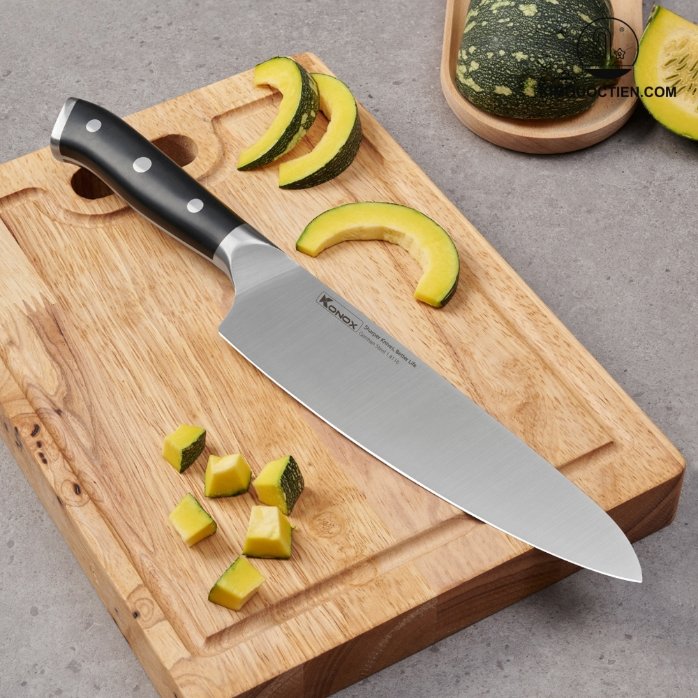 Dao đầu bếp thép Đức KONOX Emmitt Chef Knife Series 8″