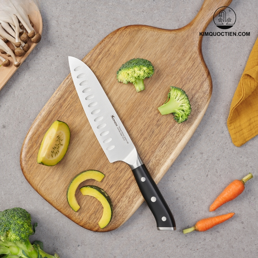 Dao đa năng thép ĐứcKONOX Emmitt Santoku Series 7″