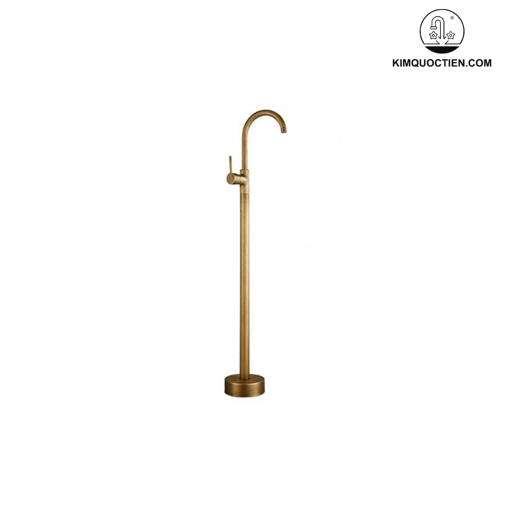 Vòi Sen Xả Bồn Tắm Kanly GCAH6 Nóng Lạnh Đặt Sàn Đồng Thau Cổ Điển