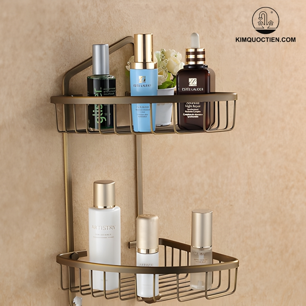 Kệ Góc 2 Tầng Kanly GCK27 Bằng Đồng