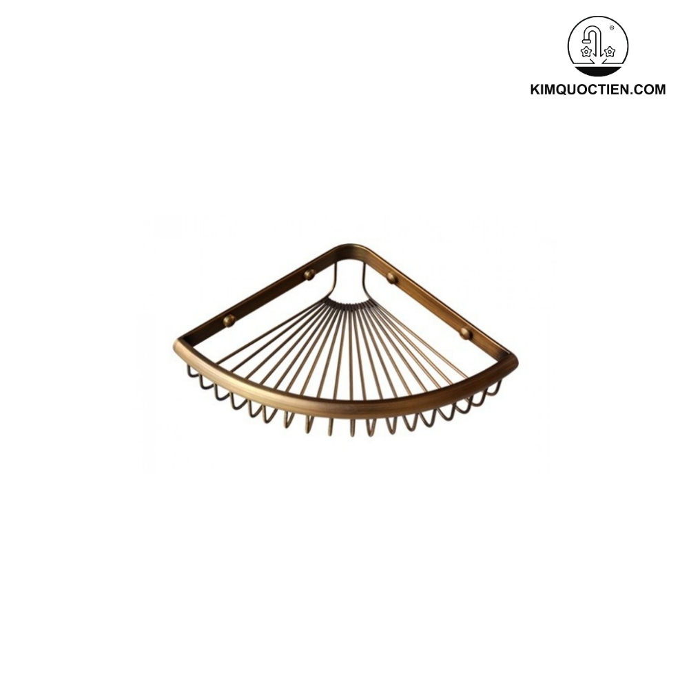 Kệ Góc Kanly GCK28 Treo Tường Bằng Đồng Cổ Điển