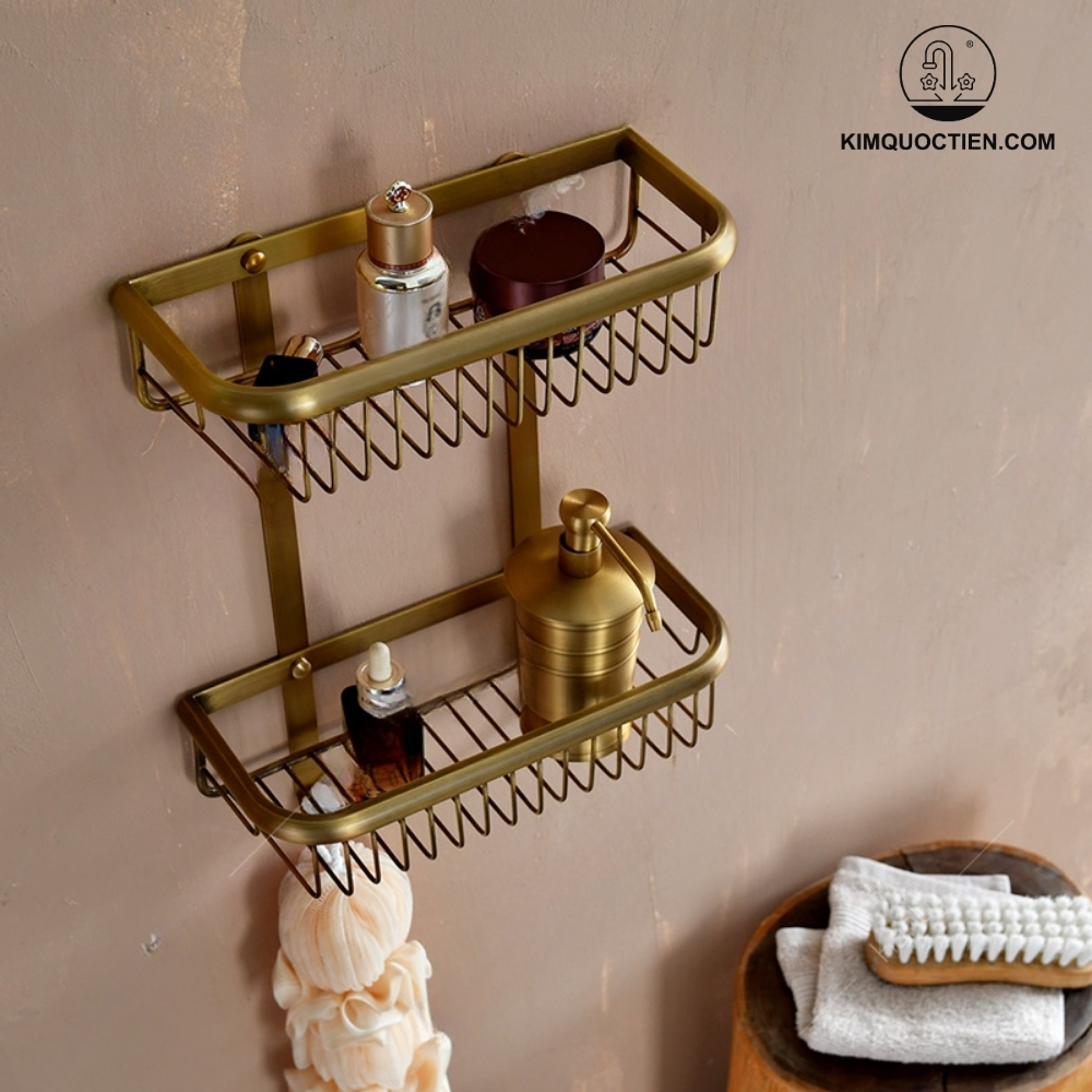 Kệ 2 tầng đựng đồ nhà tắm Kanly GCK29D