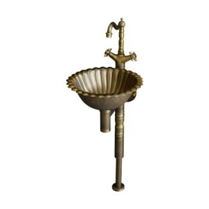 Bộ chậu lavabo Kanly treo tường bằng đồng GCL09B