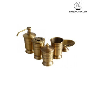 Bộ Phụ Kiện Kanly GCPK10 Đựng Xà Phòng Đồng Thau Màu Vàng