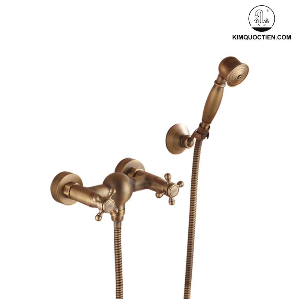Vòi Sen Tắm Kanly GCS17 Nóng Lạnh Cổ Điển Đồng Thau