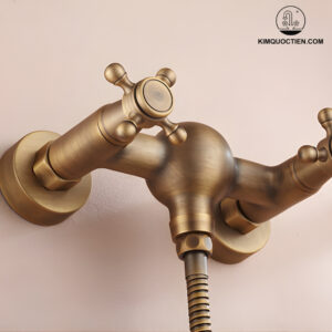 Vòi Sen Tắm Kanly GCS17 Nóng Lạnh Cổ Điển Đồng Thau