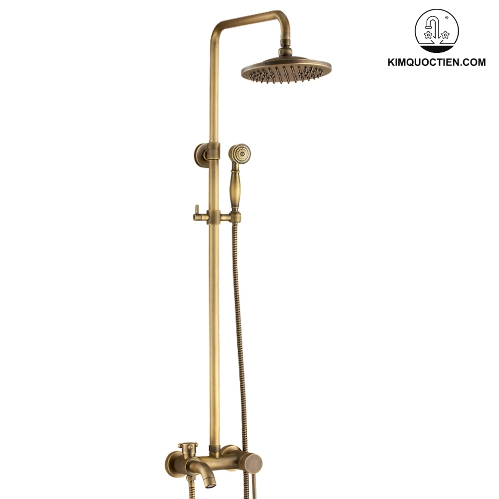 Vòi Sen Cây Kanly GCS18 Nóng Lạnh Cổ Điển Đồng Thau
