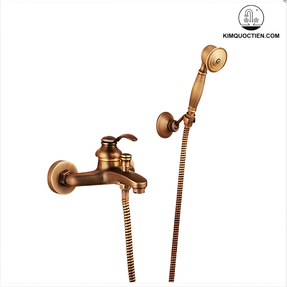 Vòi Sen Tắm Kanly GCS20 Nóng Lạnh Cổ Điển Đồng Thau