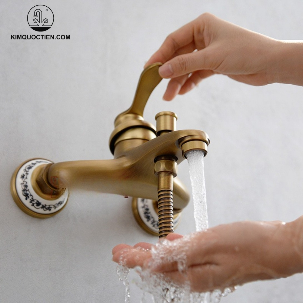 Vòi Sen Tắm Kanly GCS21 Nóng Lạnh Cổ Điển Gắn Tường