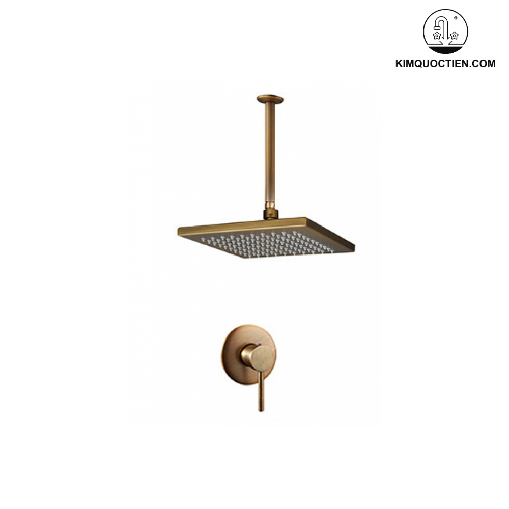 Vòi Sen Kanly GCS74 Nóng Lạnh Âm Tường Đồng Thau Cổ Điển