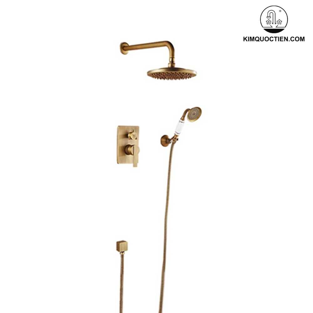 Vòi Sen Kanly GCS75 Nóng Lạnh Âm Tường Đồng Thau Cổ Điển