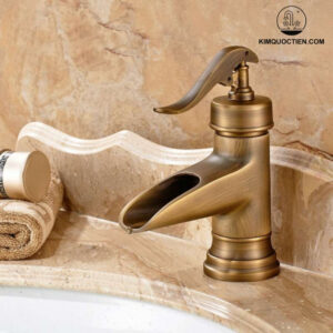 Vòi Lavabo Kanly GCV04 Nóng Lạnh Bằng Đồng Cổ Điển