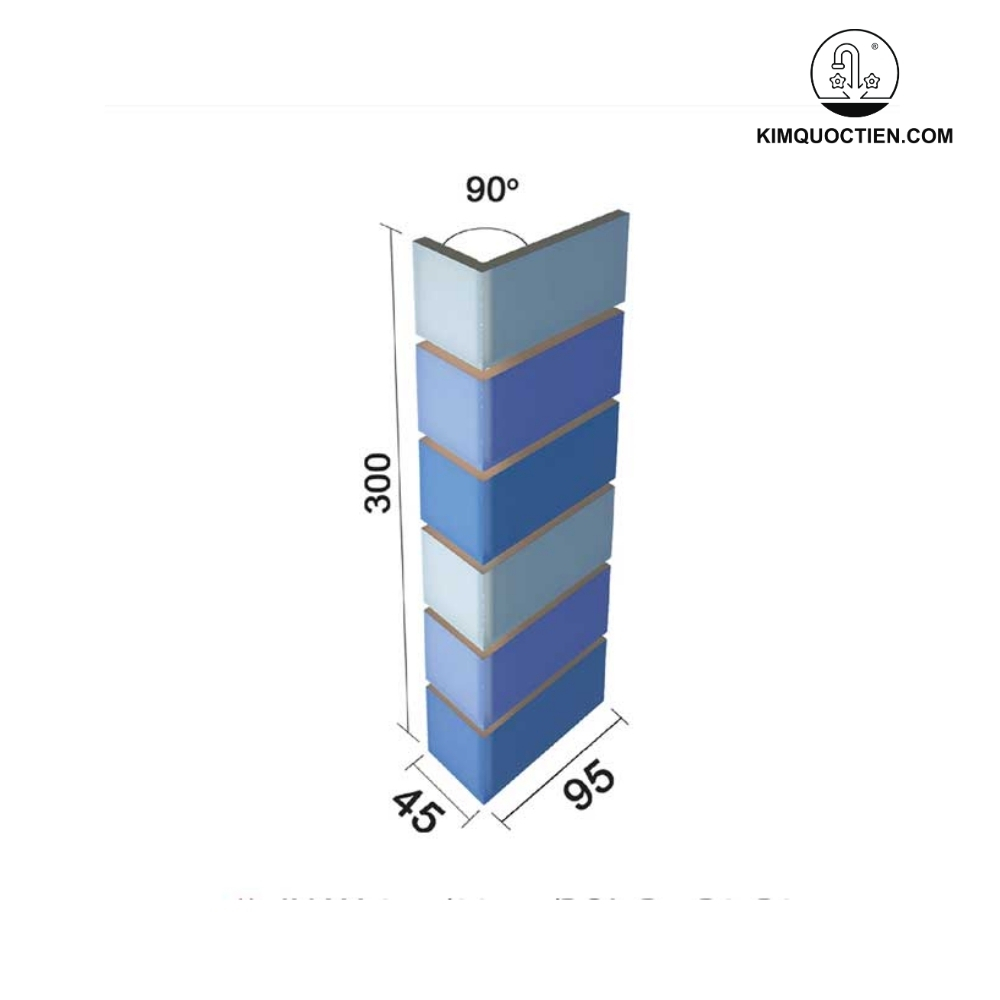 Gạch góc hồ bơi INAX INAX-255/90-14/POL-B1,B2,B3