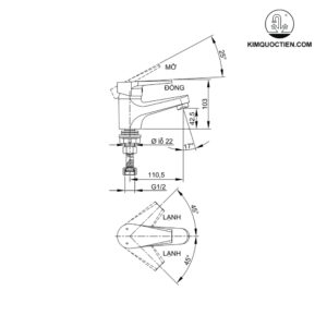 Vòi lavabo lạnh Luxta L1101X3