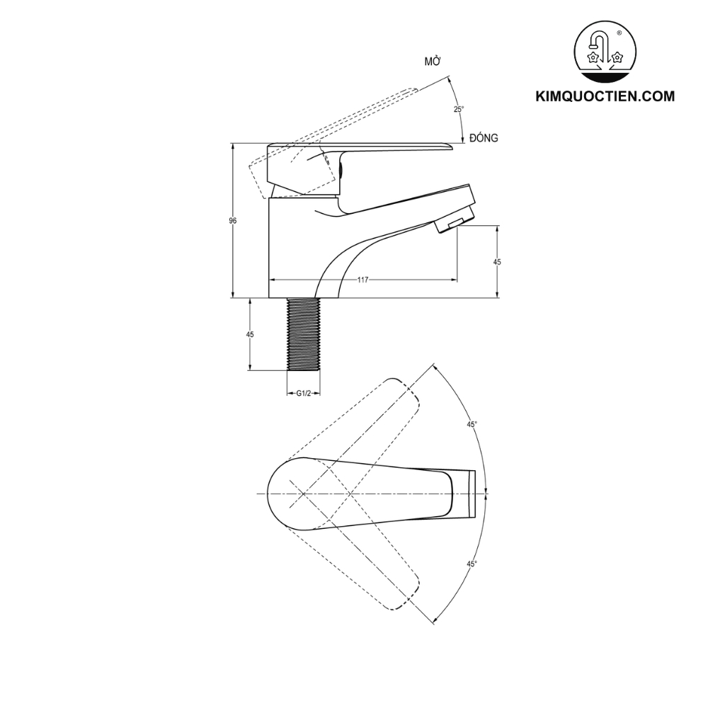 Vòi lavabo lạnh Luxta L1123
