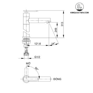 Vòi lavabo lạnh Luxta LN113