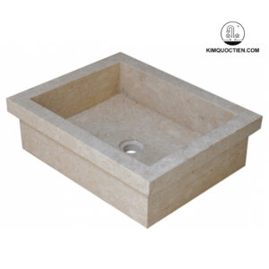 Chậu Rửa Mặt Lavabo Kanly MAR081I Đặt Bàn Đá Marble Tự Nhiên