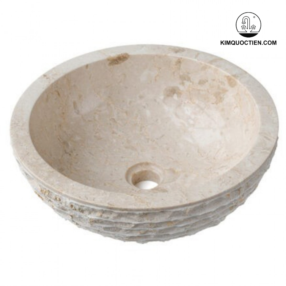 Chậu Rửa Mặt Lavabo Kanly MAR11BI Đặt Bàn Đá Marble 400x150 mm